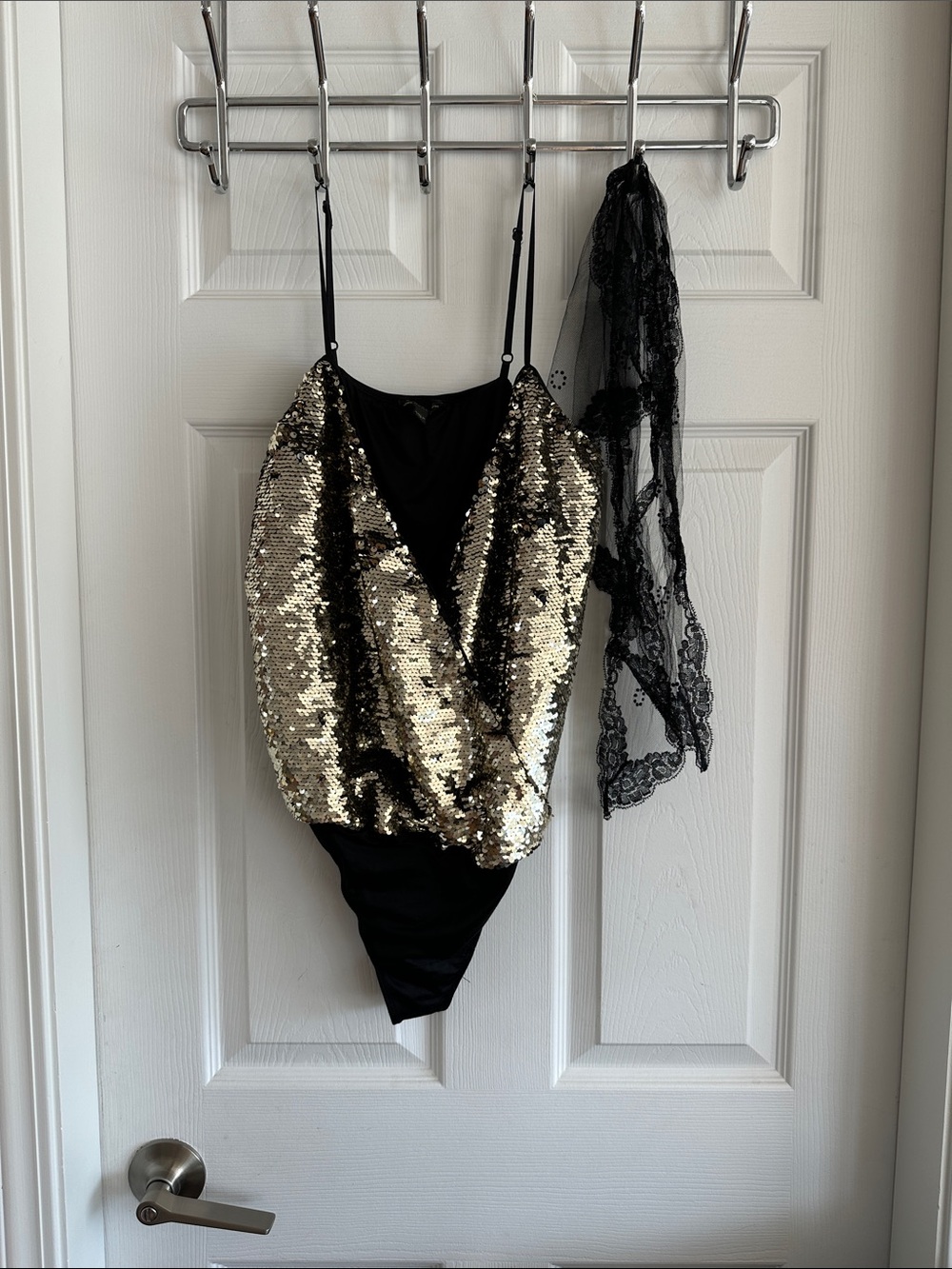 Guess Sequin Surplice Cami Bodysuit* see credits in comments